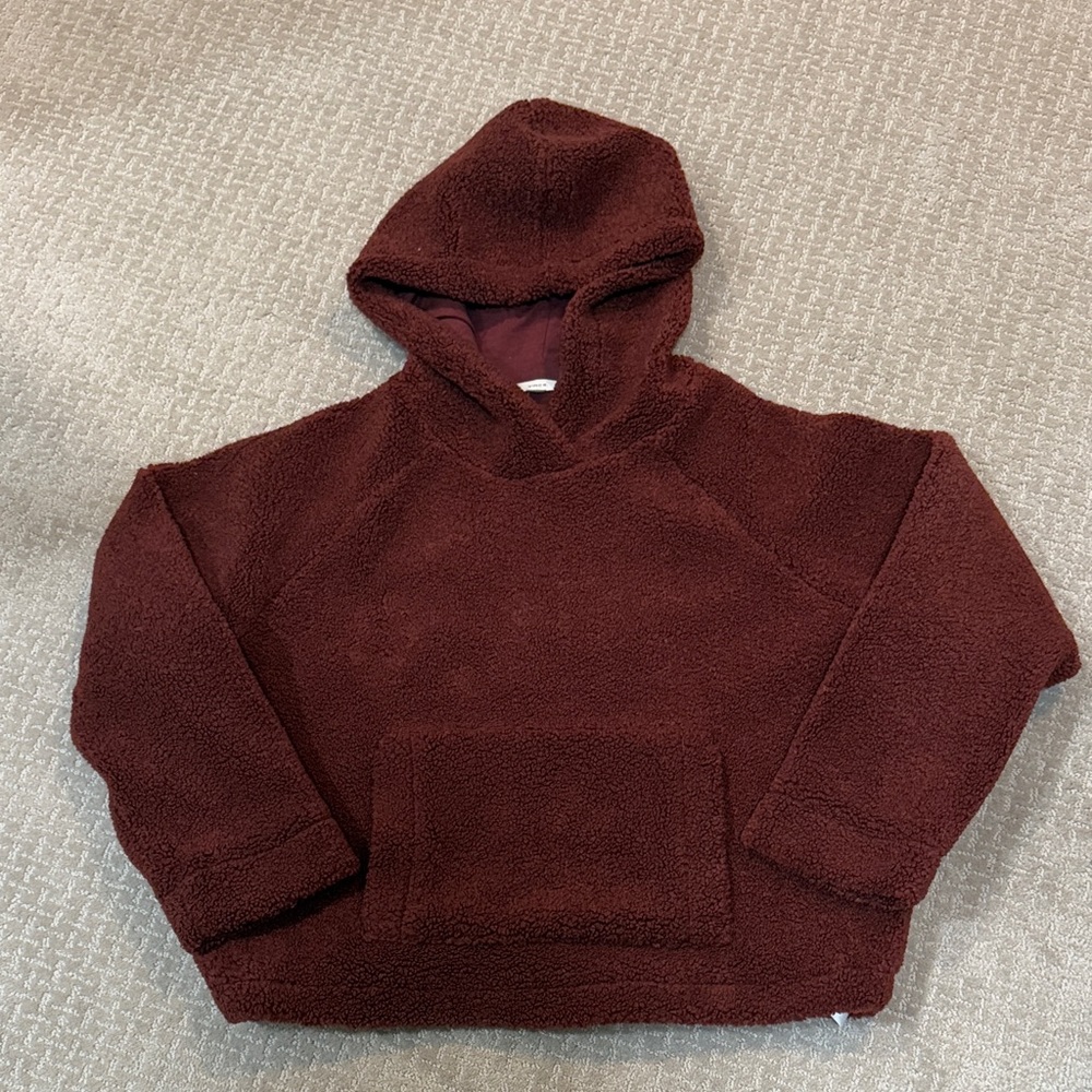 3 for $33 Vince Burgundy Sherpa Hooded Sweatshirt